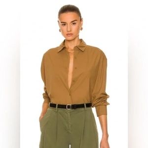 Nili Lotan Yorke Shirt - Tawny  Color - Size Medium - Retail $375 - Worn Twice